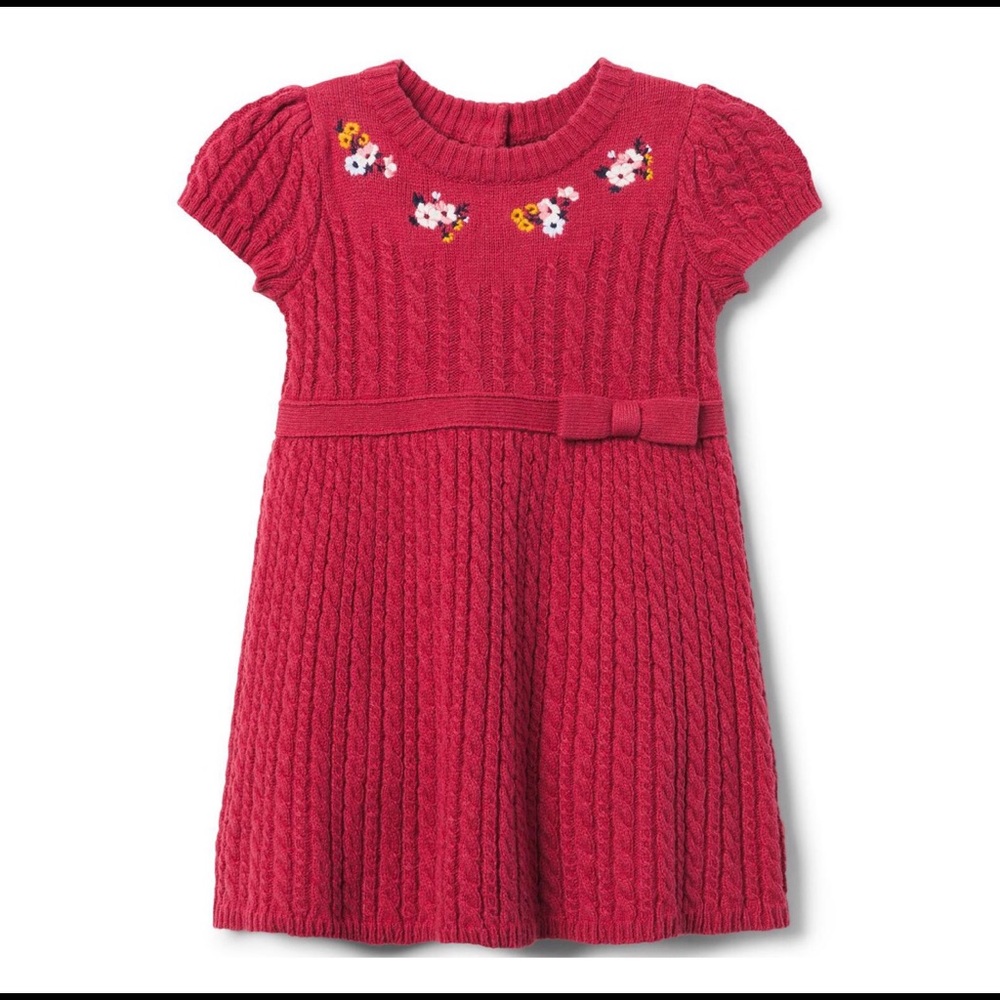 EMBROIDERED SWEATER DRESS